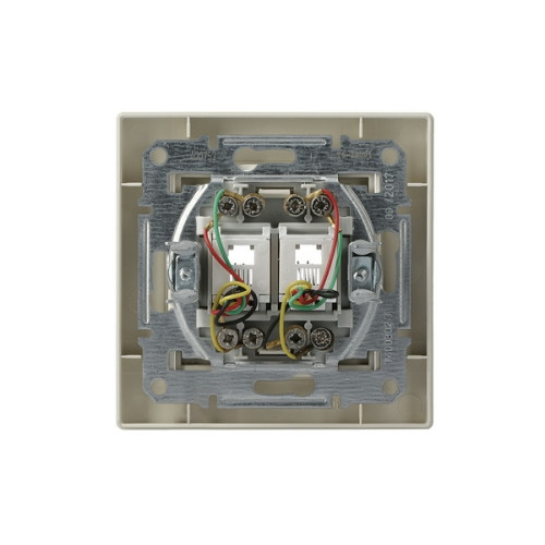 Розетка телефонна RJ-11 подвійна, кремовий, EPH4200123 Schneider Asfora