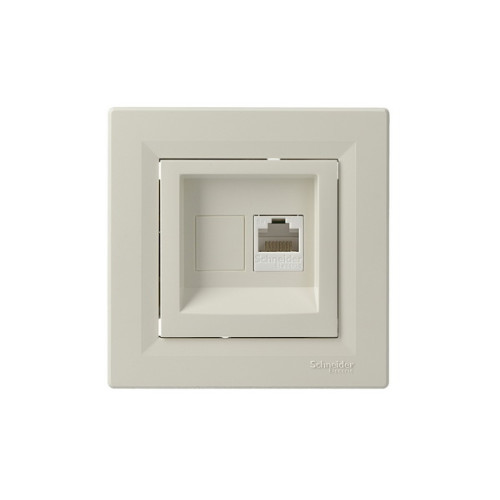 Розетка компьютерная RJ-45, кремовый, EPH4300123 Schneider Asfora