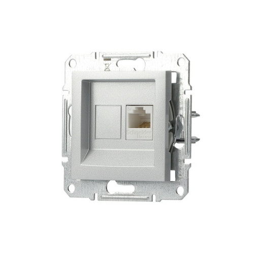 Розетка компьютерная RJ45, алюминий, EPH4300161 Asfora Schneider