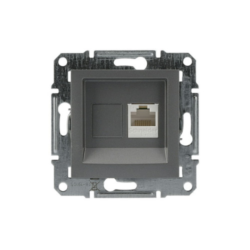 Розетка комп'ютерна RJ45, сталь, EPH4300162 Asfora Schneider