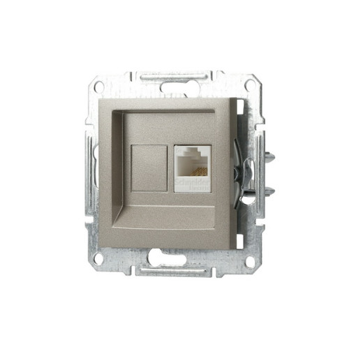 Розетка комп'ютерна RJ45, бронза, EPH4300169 Asfora Schneider