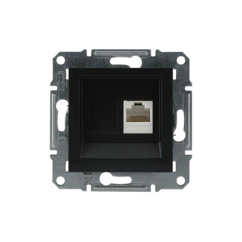 Розетка компьютерная RJ45, антрацит, EPH4300171 Asfora Schneider