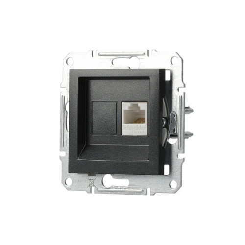 Розетка компьютерная RJ45, антрацит, EPH4300171 Asfora Schneider