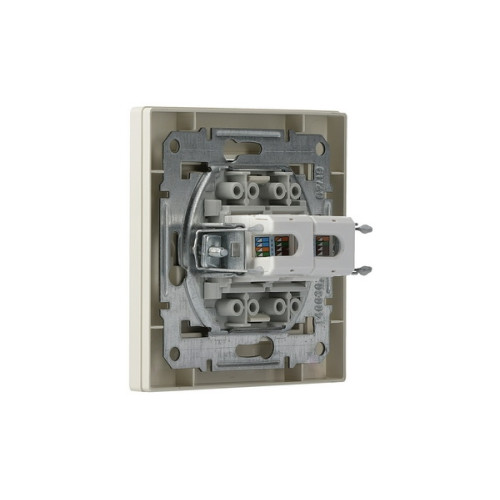 Розетка комп'ютерна RJ-45 подвійна, кремовий, EPH4400123 Schneider Asfora