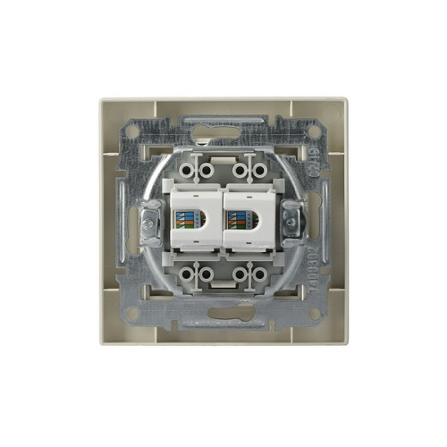 Розетка комп'ютерна RJ-45 подвійна, кремовий, EPH4400123 Schneider Asfora