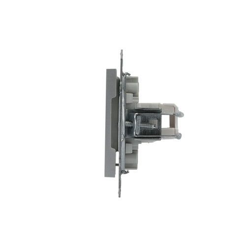Розетка компьютерная RJ-45 двойная, алюминий, EPH4400161 Asfora Schneider