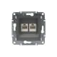 Розетка комп'ютерна RJ-45 подвійна, сталь, EPH4400162 Asfora Schneider