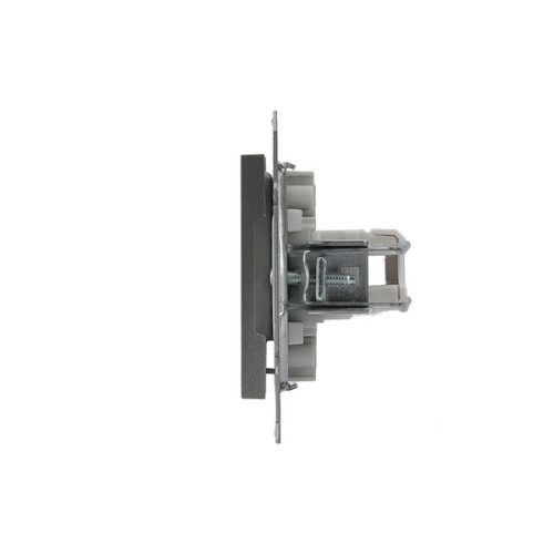 Розетка комп'ютерна RJ-45 подвійна, сталь, EPH4400162 Asfora Schneider