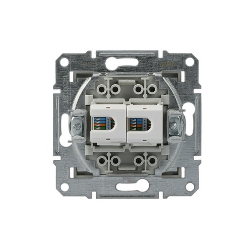 Розетка компьютерная RJ-45 двойная, бронза, EPH4400169 Asfora Schneider