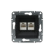 Розетка компьютерная RJ-45 двойная, антрацит, EPH4400171 Asfora Schneider