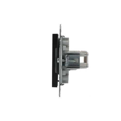 Розетка компьютерная RJ-45 двойная, антрацит, EPH4400171 Asfora Schneider