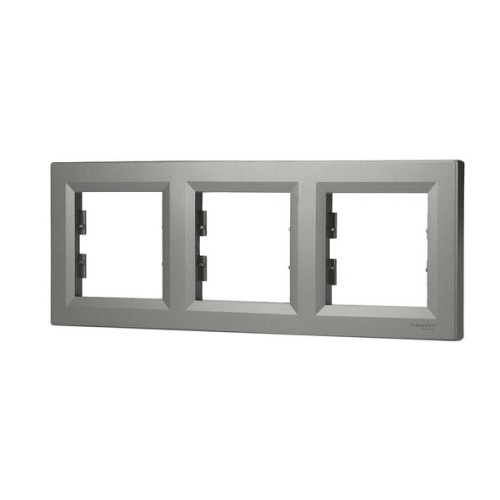 Рамка 3 поста, сталь, EPH5800362 Asfora Schneider