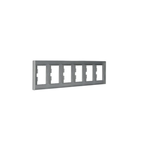 Рамка 6 постов, алюминий, EPH5800661 Asfora Schneider