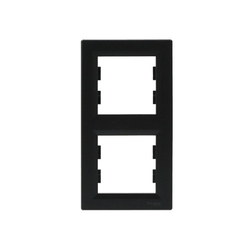 Рамка 2 поста, вертикальная, антрацит, EPH5810271 Asfora Schneider
