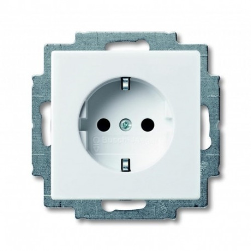 Розетка электрическая с заземлением, белый, ABB 20 EUC-94-507 Basic 55
