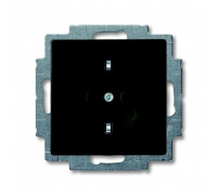Розетка электрическая с заземлением, черный шато, ABB 20 EUC-95-507 Basic 55