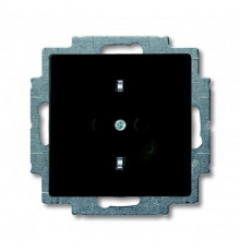 Розетка электрическая с заземлением, черный шато, ABB 20 EUC-95-507 Basic 55