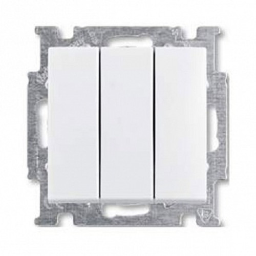 Выключатель 3-клавишный, белый, ABB 106/3/1 UC-94-507 Basic 55