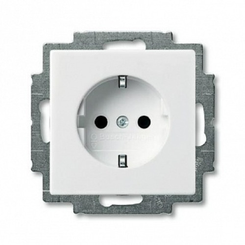 Розетка электрическая с заземлением, белый, ABB 20 EUC-94-507 Basic 55