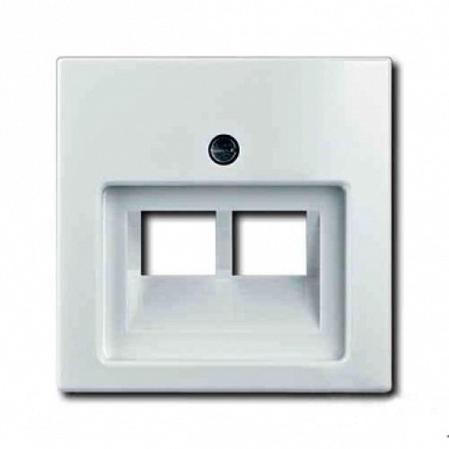 Накладка для двойной компьютерной розетки, белый, ABB 1803-02-94-507 Basic 55