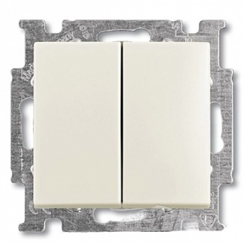 Выключатель 2-клавишный, слоновая кость, ABB 2006/5 UC-92-507 Basic 55