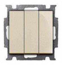 Выключатель 3-клавишный, слоновая кость, ABB 106/3/1 UC-92-507 Basic 55