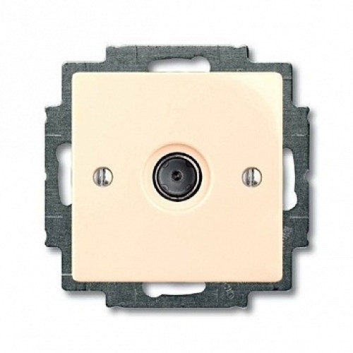 Розетка телевизионная TV, слоновая кость, ABB 1743-01-92-507 Basic 55