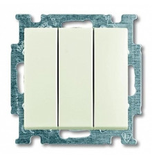 Выключатель 3-клавишный, белый шале, ABB 106/3/1 UC-96-507 Basic 55