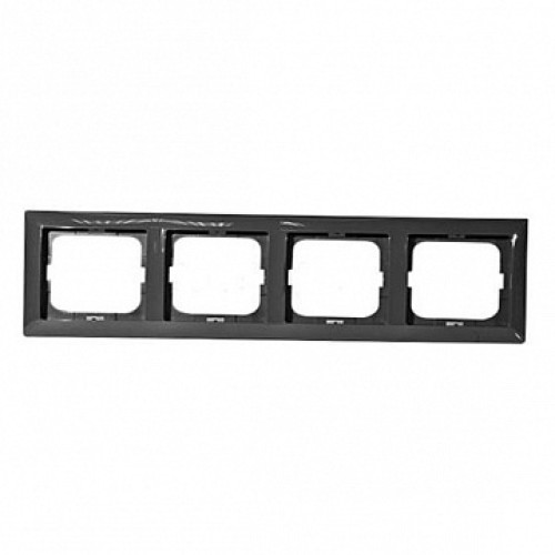 Рамка 4 поста, черный шато, ABB 2514-95-507 Basic 55