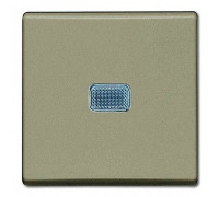 Выключатель 1-клавишный универсальный с подсветкой, шампань, ABB 2006/1 UCGL-93-507 Basic 55