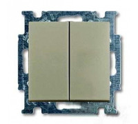 Выключатель 2-клавишный проходной, шампань, ABB 2006/6/6 UC-93-507 Basic 55