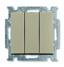 Выключатель 3-клавишный, шампань, ABB 106/3/1 UC-93-507 Basic 55