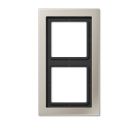 Рамка 2 поста, нержавеющая сталь, Jung LS Design (металл) ESD2982