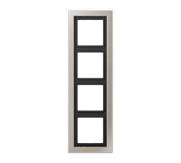 Рамка 4 поста, нержавеющая сталь, Jung LS Design (металл) ESD2984-L