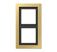 Рамка 2 поста, классическая латунь, Jung LS Design (металл) MED2982C
