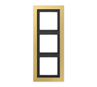 Рамка 3 поста, классическая латунь, Jung LS Design (металл) MED2983C