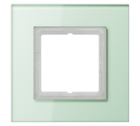 Рамка 1 пост, салатовое стекло, Jung LS Plus (стекло) LSP981GLAS