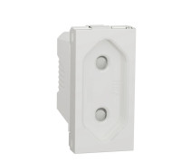 Розетка без заземления, белый, 1 модуль, Unica New Schneider NU303118