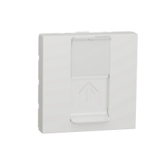 Розетка компьютерная RJ45, 5, STP, белый, 2 модуля, Unica New Schneider NU341318