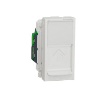 Розетка компьютерная RJ45, 6, UTP, белый, 1 модуль, Unica New Schneider NU341418