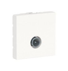 Розетка TV одинарная, белый, 2 модуля, Unica New Schneider NU346218