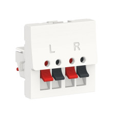 Аудиорозетка, белый, 2 модуля, Unica New Schneider NU348618