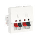 Аудиорозетка, белый, 2 модуля, Unica New Schneider NU348618