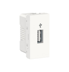 Розетка USB для передачи данных, белый, 1 модуль, Unica New Schneider NU342918