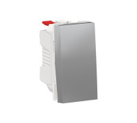 Кнопка, алюминий, 1 модуль, Unica New Schneider NU310630