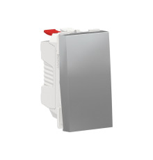 Кнопка, алюминий, 1 модуль, Unica New Schneider NU310630