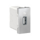 Розетка USB для зарядки, алюминий, 1 модуль, Unica New Schneider NU342830