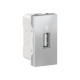 Розетка USB для передачи данных, алюминий, 1 модуль, Unica New Schneider NU342930
