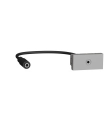 Розетка Minijack, алюминий, 1 модуль, Unica New Schneider NU343330
