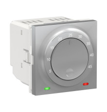 Термостат теплого пола, алюминий, 2 модуля, Unica New Schneider NU350330